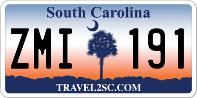 SC license plate ZMI191