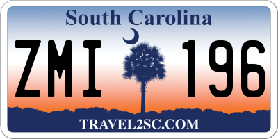 SC license plate ZMI196
