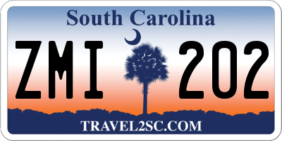 SC license plate ZMI202