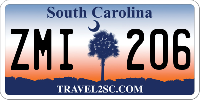 SC license plate ZMI206