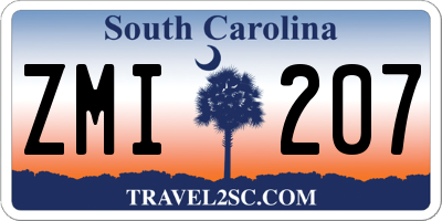 SC license plate ZMI207