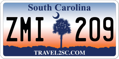 SC license plate ZMI209