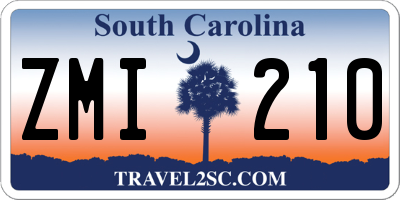 SC license plate ZMI210