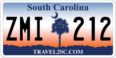 SC license plate ZMI212