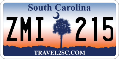 SC license plate ZMI215