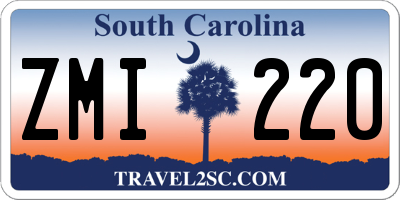 SC license plate ZMI220
