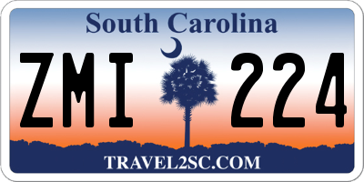 SC license plate ZMI224