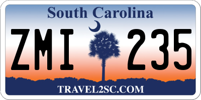 SC license plate ZMI235