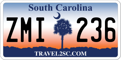 SC license plate ZMI236