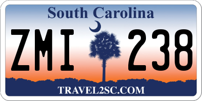 SC license plate ZMI238