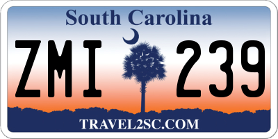 SC license plate ZMI239