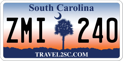 SC license plate ZMI240