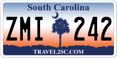SC license plate ZMI242