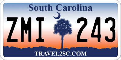 SC license plate ZMI243