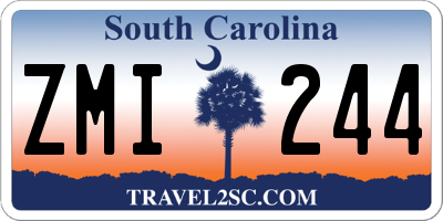 SC license plate ZMI244