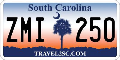SC license plate ZMI250