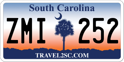 SC license plate ZMI252