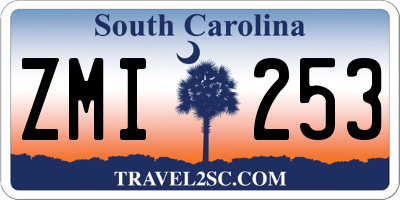 SC license plate ZMI253