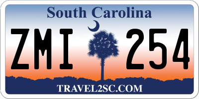 SC license plate ZMI254