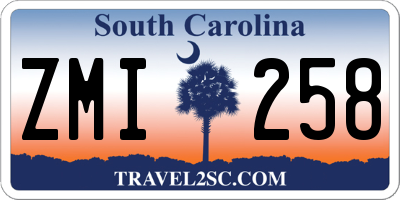 SC license plate ZMI258