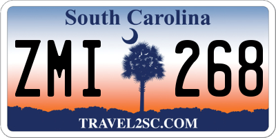 SC license plate ZMI268