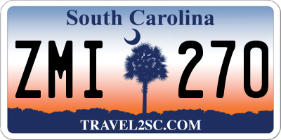 SC license plate ZMI270