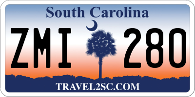 SC license plate ZMI280