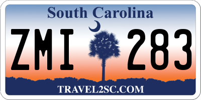 SC license plate ZMI283