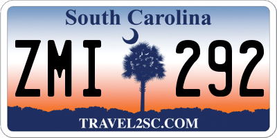 SC license plate ZMI292