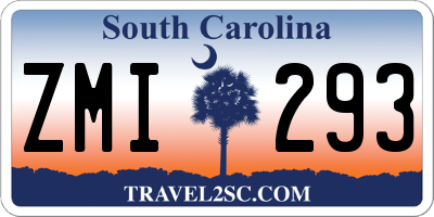 SC license plate ZMI293