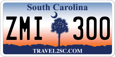 SC license plate ZMI300