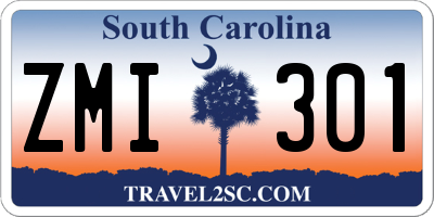 SC license plate ZMI301