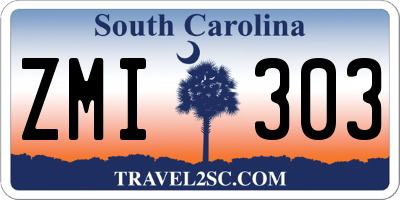 SC license plate ZMI303