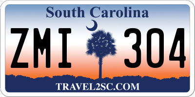 SC license plate ZMI304