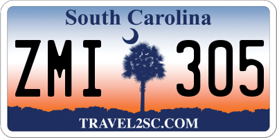 SC license plate ZMI305