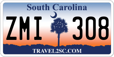 SC license plate ZMI308