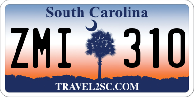SC license plate ZMI310