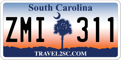 SC license plate ZMI311