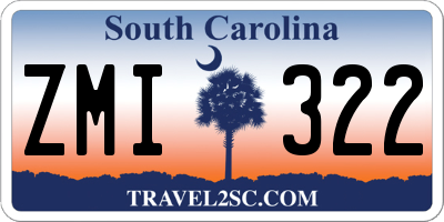 SC license plate ZMI322