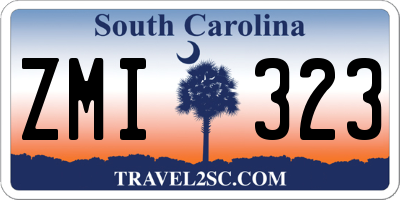 SC license plate ZMI323