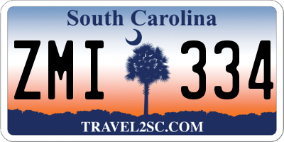 SC license plate ZMI334