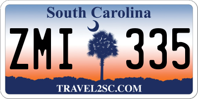 SC license plate ZMI335