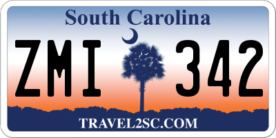 SC license plate ZMI342