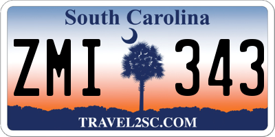 SC license plate ZMI343