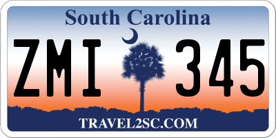 SC license plate ZMI345