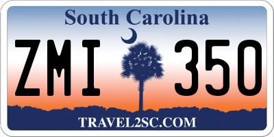 SC license plate ZMI350