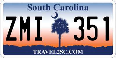 SC license plate ZMI351