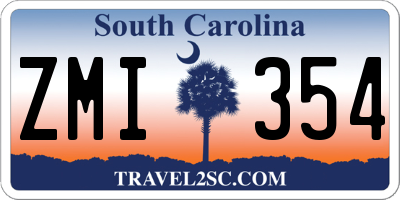 SC license plate ZMI354