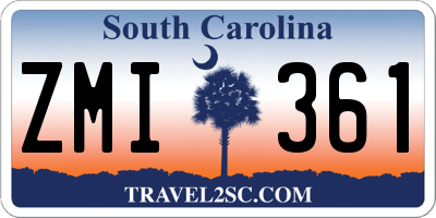 SC license plate ZMI361