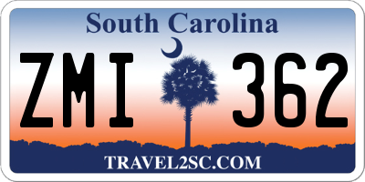 SC license plate ZMI362